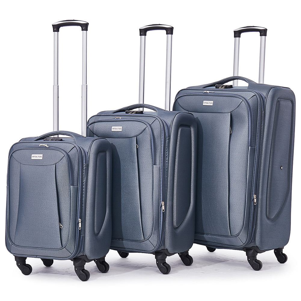 VERTICAL STUDIO "Tromso" 20" 24" 28" Stoffkoffer 3er-Set grau